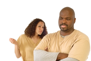 black couple arguing