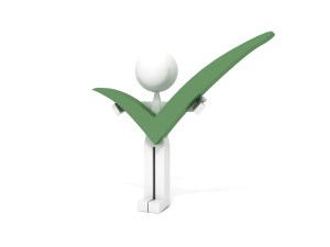 character holding checkmark-bullet