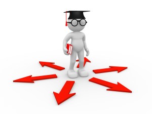 confused graduate character