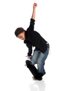 black kid skateboard