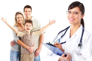 physician and a familiy