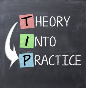 theory into practice sign