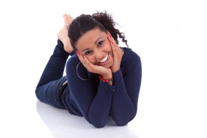 diverse happy woman on floor2